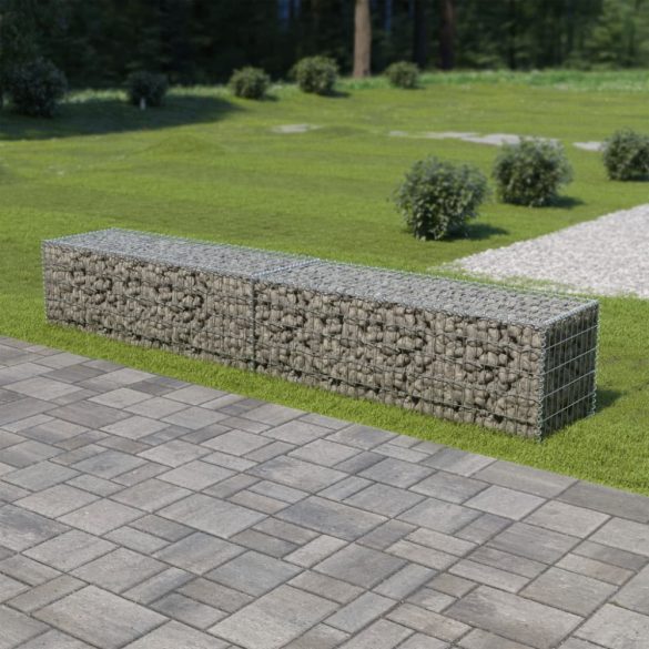 horganyzott acél gabion fal fedéllel 300 x 50 x 50 cm