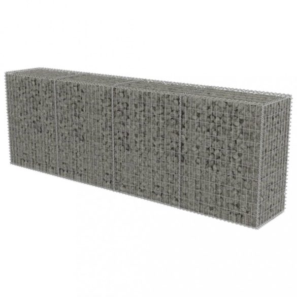 horganyzott acél gabion fal fedéllel 300 x 50 x 100 cm