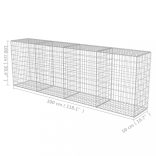 horganyzott acél gabion fal fedéllel 300 x 50 x 100 cm