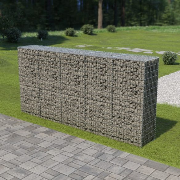 horganyzott acél gabion fal fedéllel 300 x 50 x 150 cm