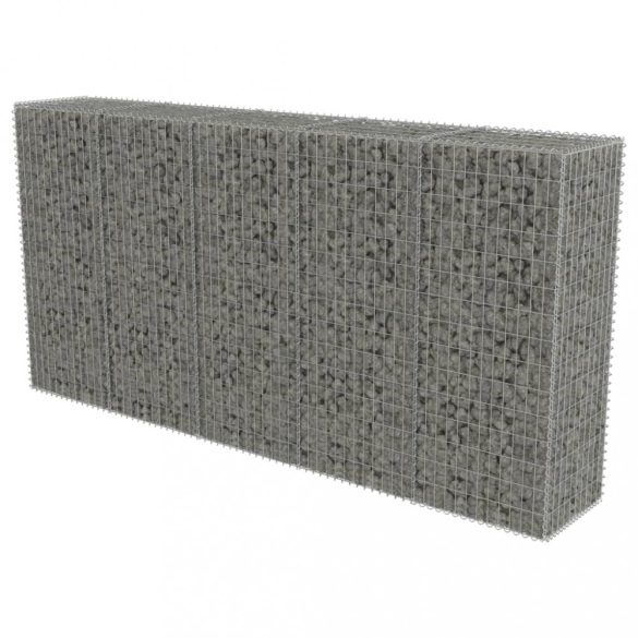 horganyzott acél gabion fal fedéllel 300 x 50 x 150 cm