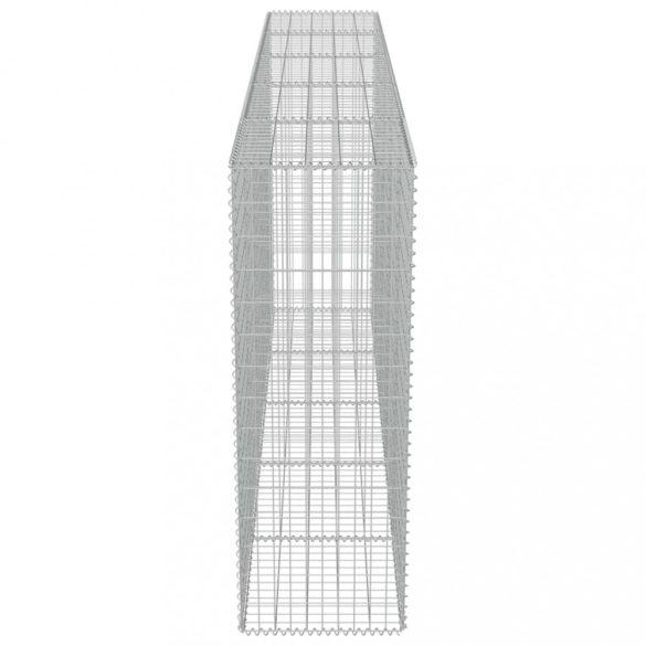 horganyzott acél gabion fal fedéllel 300 x 50 x 150 cm
