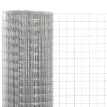 ezüst horganyzott acél csirkeháló drótkerítés 25 x 1,5 m