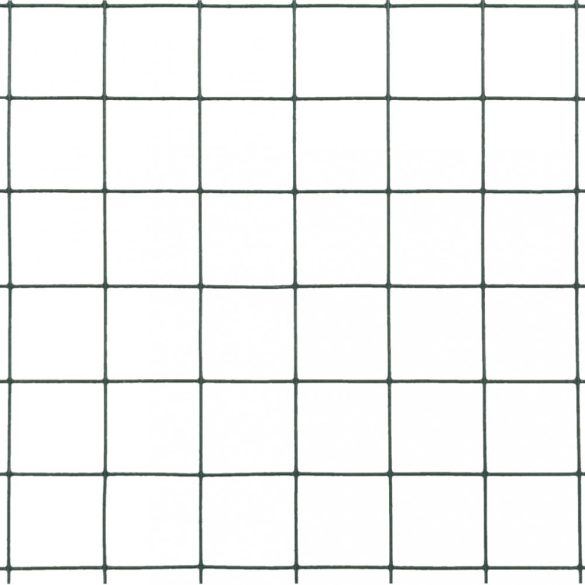 zöld PVC-bevonatú acél csirkeháló drótkerítés 10 x 0,5 m