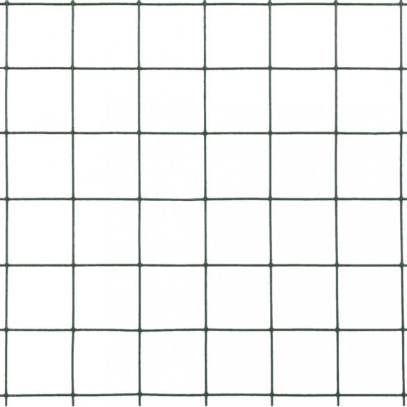 zöld PVC-bevonatú acél csirkeháló drótkerítés 10 x 0,5 m