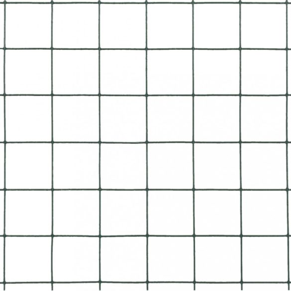 zöld PVC-bevonatú acél csirkeháló drótkerítés 10 x 1,5 m