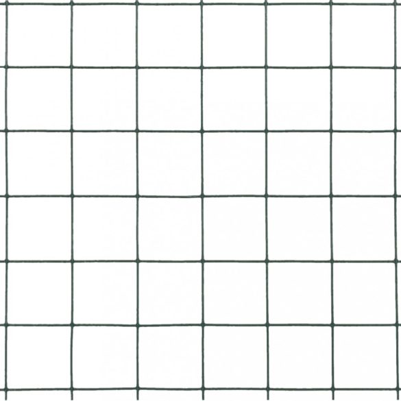 zöld PVC-bevonatú acél csirkeháló drótkerítés 25 x 0,5 m