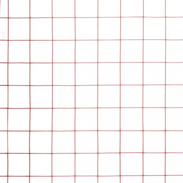 piros PVC-bevonatú acél csirkeháló drótkerítés 10 x 0,5 m