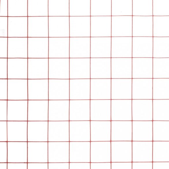 piros PVC-bevonatú acél csirkeháló drótkerítés 10 x 0,5 m