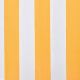 narancssárga-fehér vászon napellenző tető 5 x 3 m