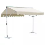 krémszínű szabadon álló napellenző 3 x 3 m