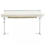 krémszínű szabadon álló napellenző 4 x 3 m