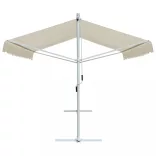 krémszínű szabadon álló napellenző 4 x 3 m