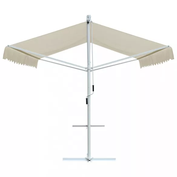 krémszínű szabadon álló napellenző 4 x 3 m