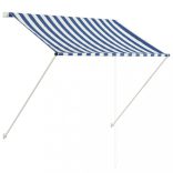 feltekerhető kék és fehér napellenző 150 x 150 cm