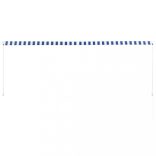 feltekerhető kék és fehér napellenző 350 x 150 cm