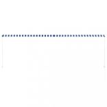 feltekerhető kék és fehér napellenző 400 x 150 cm