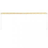 feltekerhető sárga és fehér napellenző 350 x 150 cm