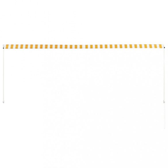 feltekerhető sárga és fehér napellenző 350 x 150 cm