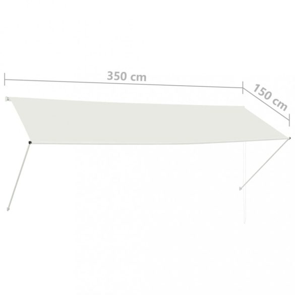 feltekerhető krémszínű napellenző 350 x 150 cm