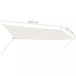 feltekerhető krémszínű napellenző 400 x 150 cm