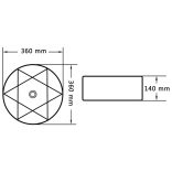 fekete kerámia mosdókagyló 36 x 14 cm