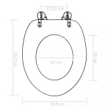 kagylómintás MDF WC ülőke