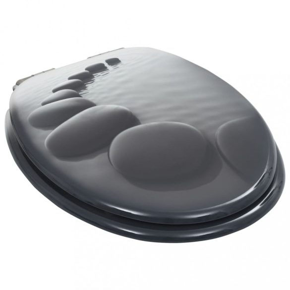 kőmintás MDF WC-ülőke lassan csukódó fedéllel