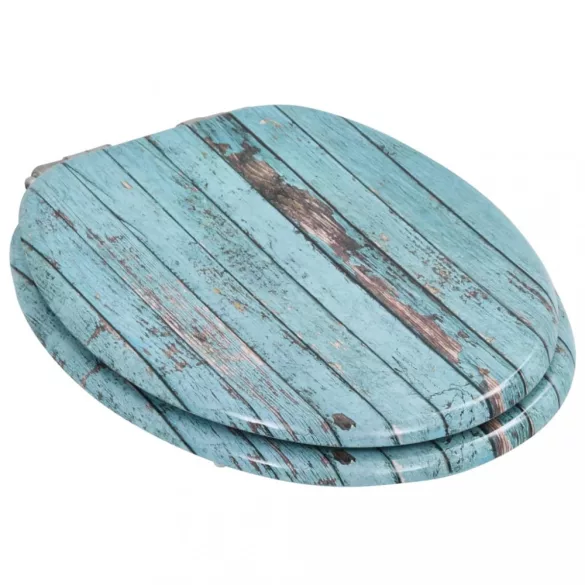 öreg famintás MDF WC-ülőke lassan csukódó fedéllel