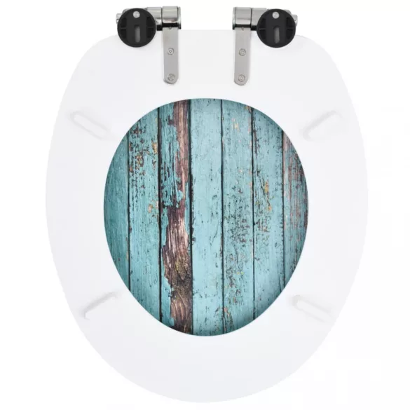 öreg famintás MDF WC-ülőke lassan csukódó fedéllel