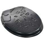 vízcseppmintás MDF WC-ülőke lassan csukódó fedéllel