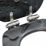 vízcseppmintás MDF WC-ülőke lassan csukódó fedéllel