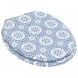 porcelánmintás MDF WC-ülőke lassan csukódó fedéllel