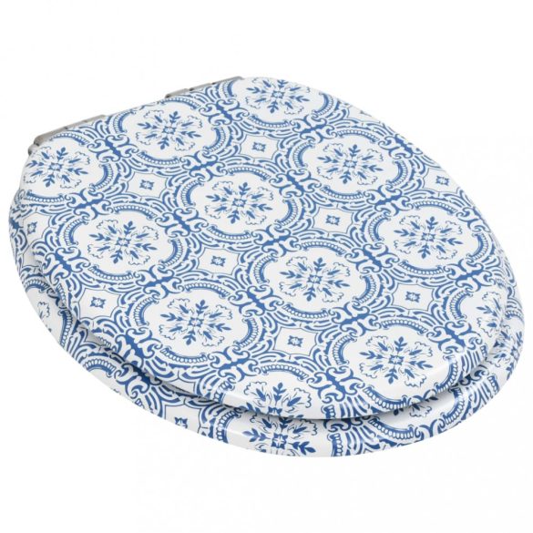 porcelánmintás MDF WC-ülőke lassan csukódó fedéllel