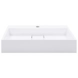 fehér ásványöntvény/márványöntvény mosdókagyló 60x38x11 cm