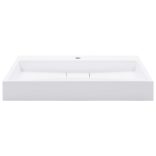 fehér ásványöntvény/márványöntvény mosdókagyló 80x46x11 cm