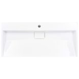 fehér ásványöntvény/márványöntvény mosdókagyló 100x46x11 cm