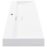 fehér ásványöntvény/márványöntvény mosdókagyló 120x46x11 cm