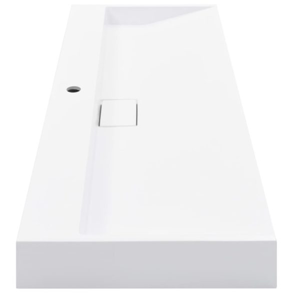 fehér ásványöntvény/márványöntvény mosdókagyló 120x46x11 cm