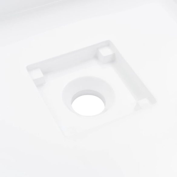 fehér ásványöntvény/márványöntvény mosdókagyló 50x50x12,3 cm