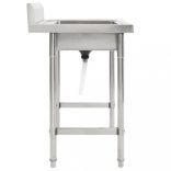 rozsdamentes acél egymedencés mosogatótálca