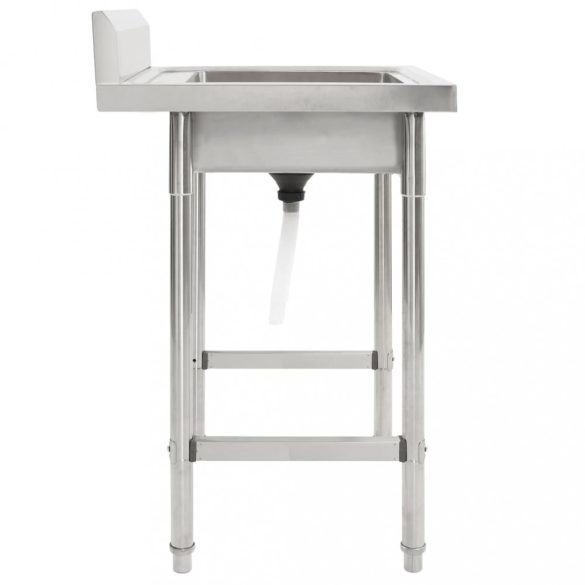 rozsdamentes acél egymedencés mosogatótálca