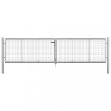 ezüst színű horganyzott acél kerti kapu 400 x 75 cm