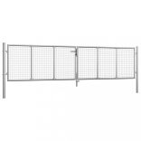 ezüst színű horganyzott acél kerti kapu 400 x 75 cm