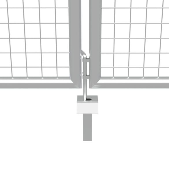 ezüst színű horganyzott acél kerti kapu 400 x 150 cm