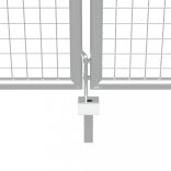 ezüst színű horganyzott acél kerti kapu 400 x 200 cm