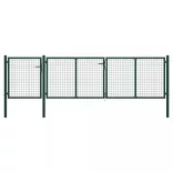 zöld acél kerti kapu 400 x 75 cm