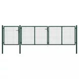 zöld acél kerti kapu 400 x 100 cm