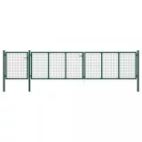 zöld acél kerti kapu 500 x 100 cm