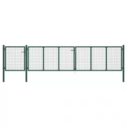 zöld acél kerti kapu 500 x 100 cm